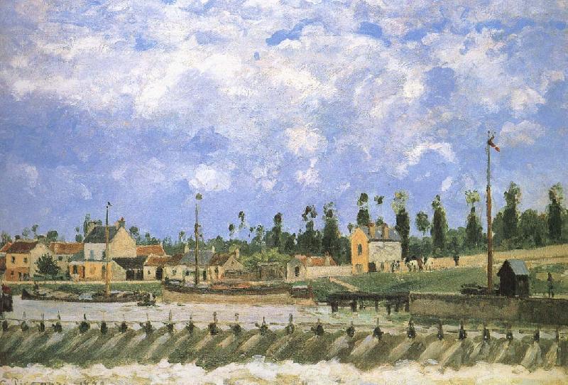 Camille Pissarro Pang plans scenic Schwarz oil painting picture